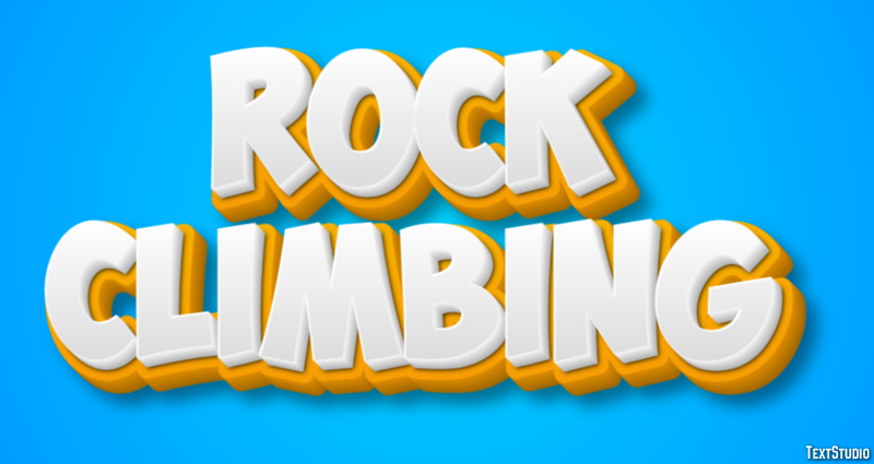 Rock Climbing Text Effect