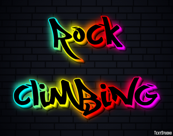 Rock Climbing Text Effect