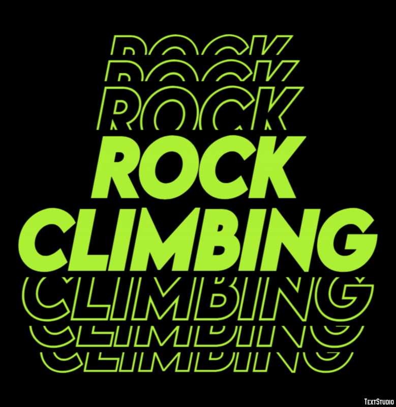 Rock Climbing Text Effect