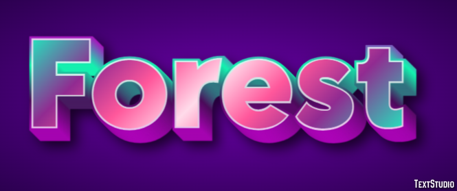 Forest Эффект текста
