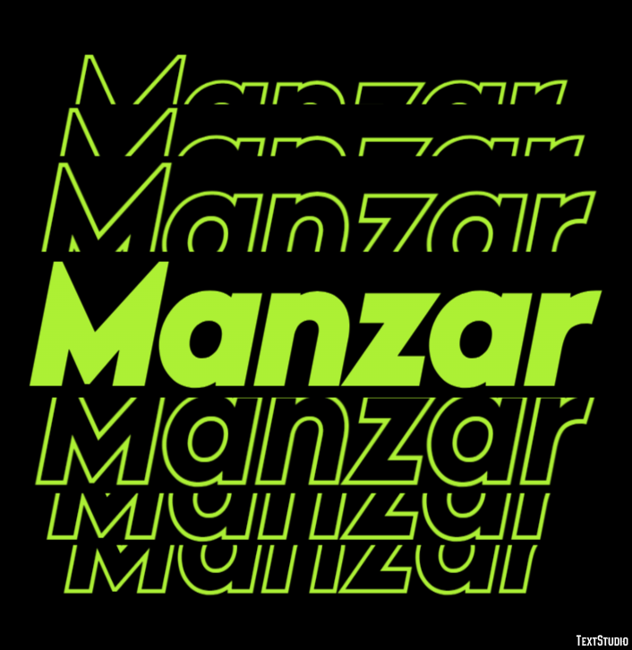 Manzar Text Effect