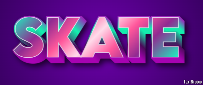Skate Effet de texte