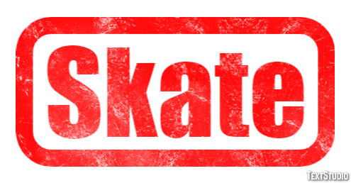 Skate Effet de texte