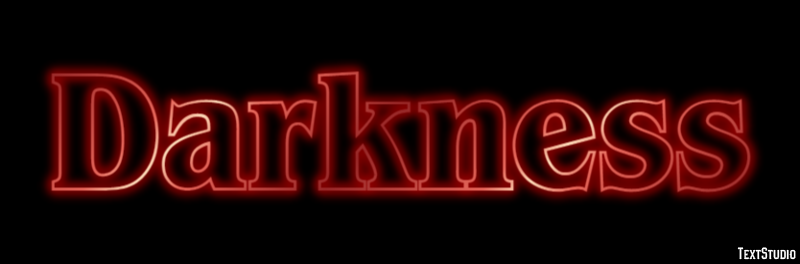 Darkness Effetto testo