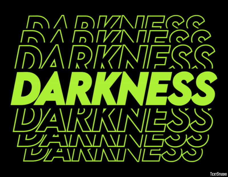 Darkness Effetto testo
