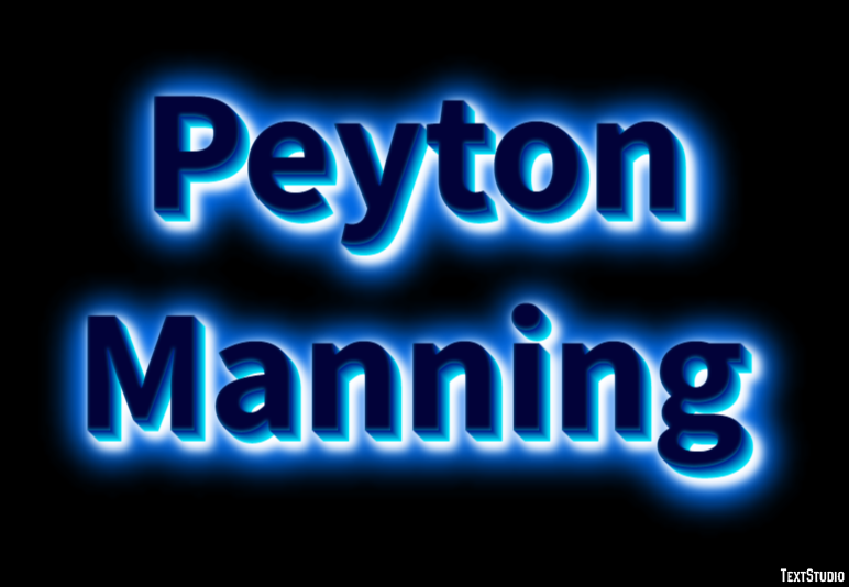 Peyton Manning Text effect