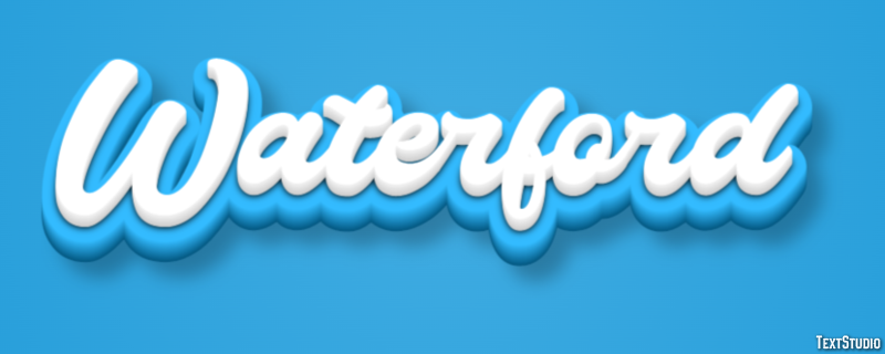 Waterford Эффект текста