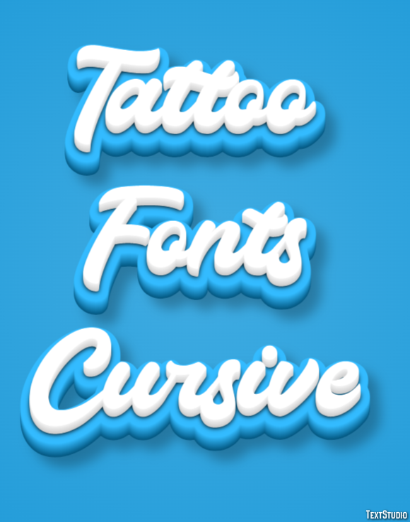 Tattoo Fonts Cursive Text Effect