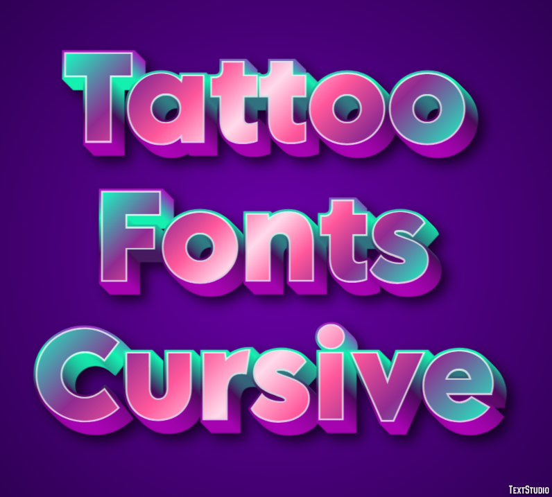 Tattoo Fonts Cursive Efekt tekstowy