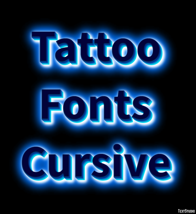 Tattoo Fonts Cursive Text Effect