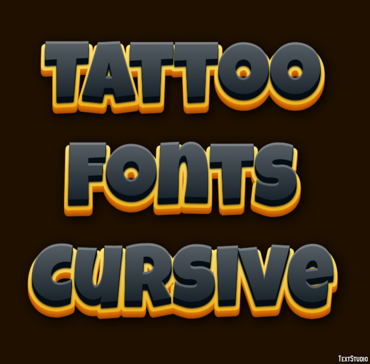 Tattoo Fonts Cursive Text Effect