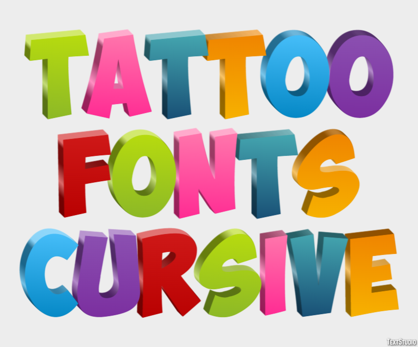 Tattoo Fonts Cursive Effet de Texte