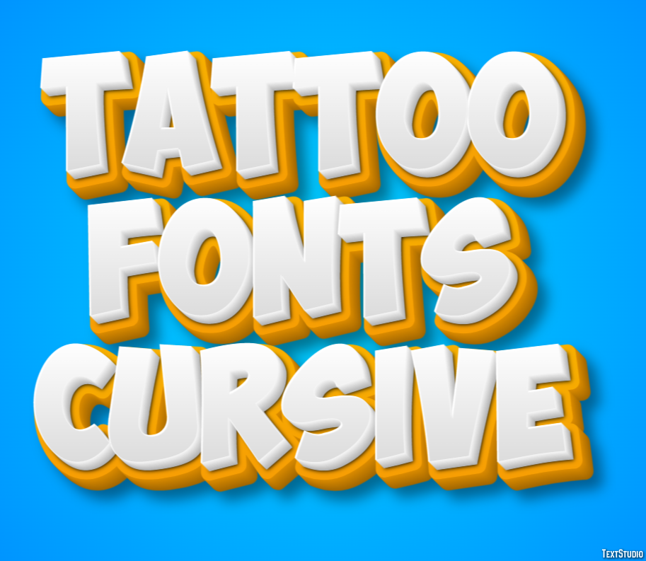 Tattoo Fonts Cursive Efekt tekstowy