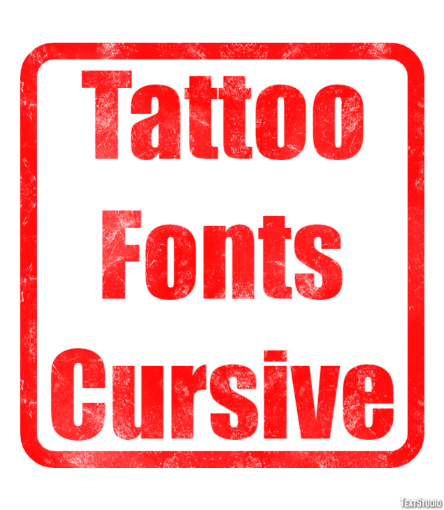Tattoo Fonts Cursive テキスト効果