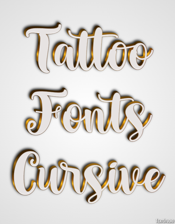 Tattoo Fonts Cursive Tekst Effect