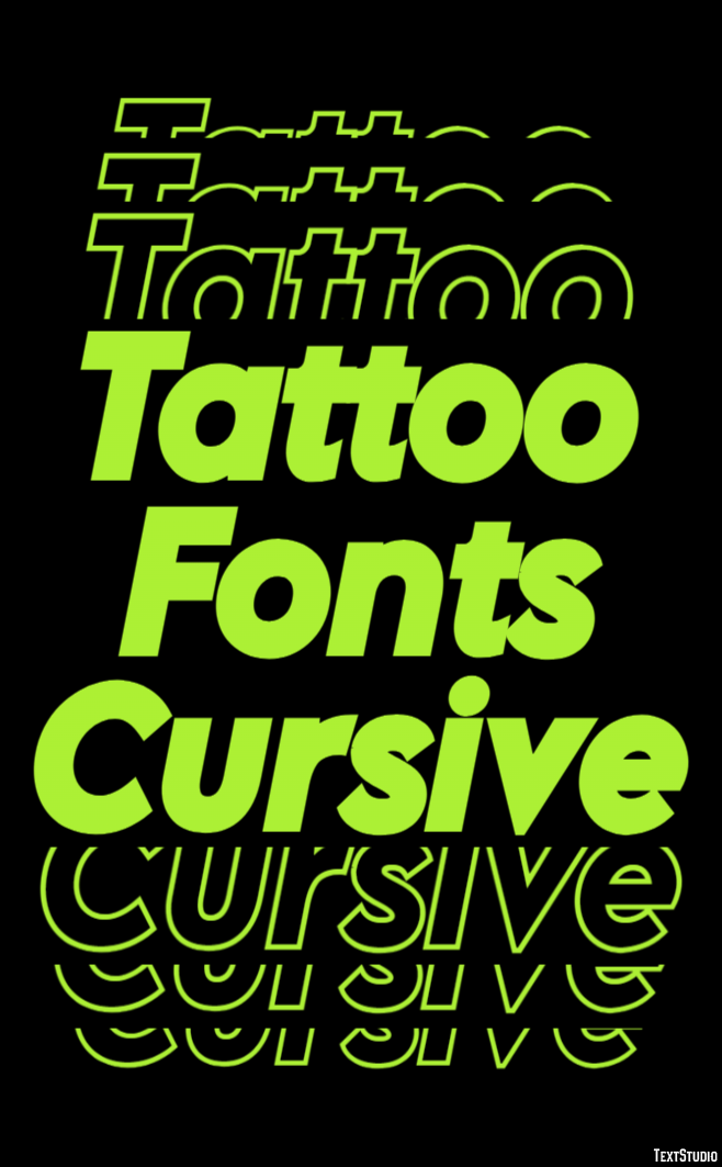 Tattoo Fonts Cursive Text Effect