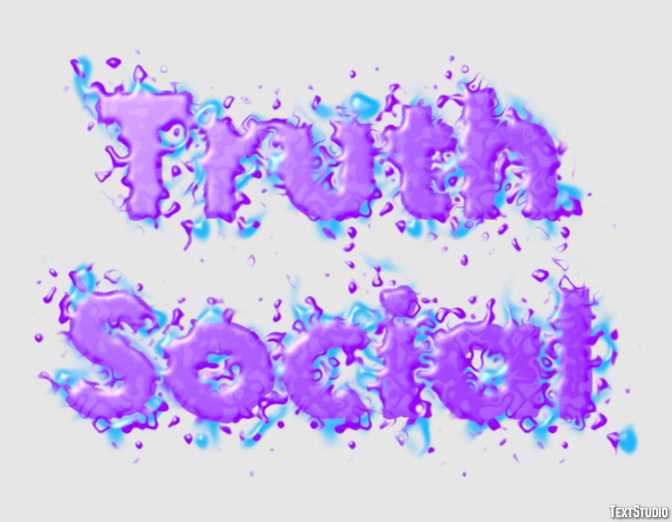 Truth Social Text Effect