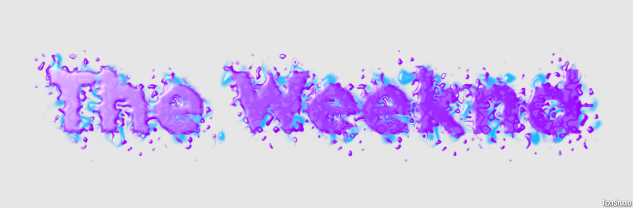 The Weeknd Text Effect