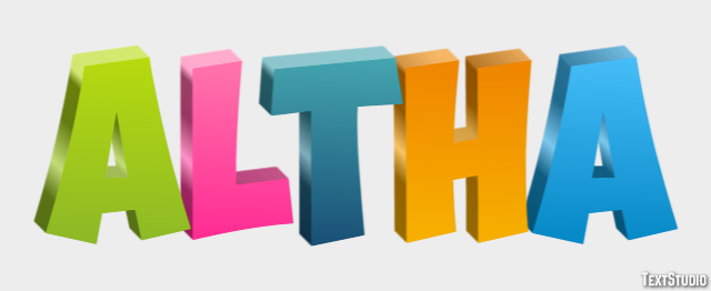 Altha Text effect
