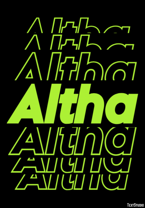 Altha Text effect