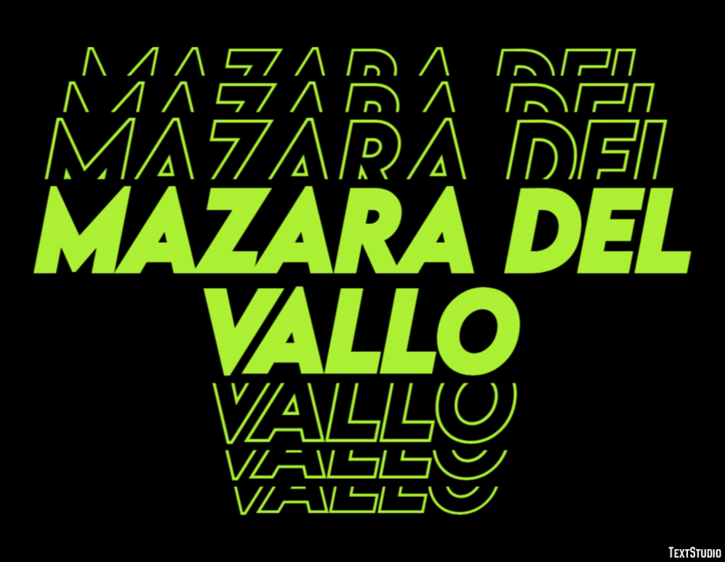 Mazara del Vallo Efeito de texto