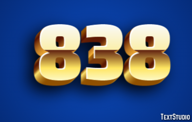 838 Texteffekt
