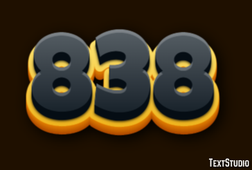 838 Efecto de Texto