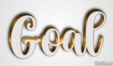 Goal Text effect
