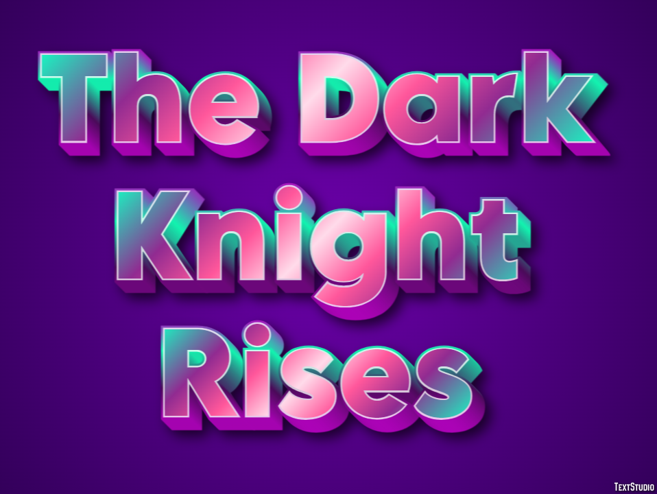 The Dark Knight Rises Texteffekt