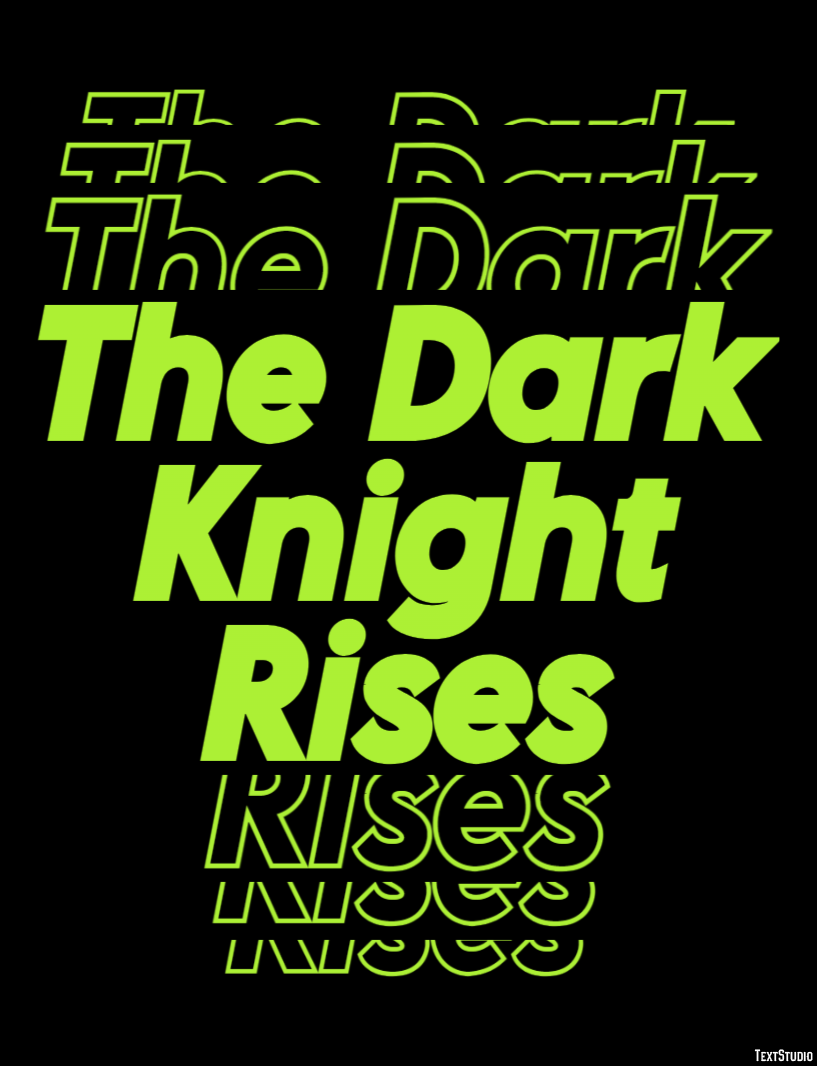 The Dark Knight Rises Texteffekt