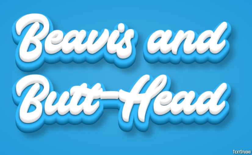 Beavis and Butt-Head Text Effect