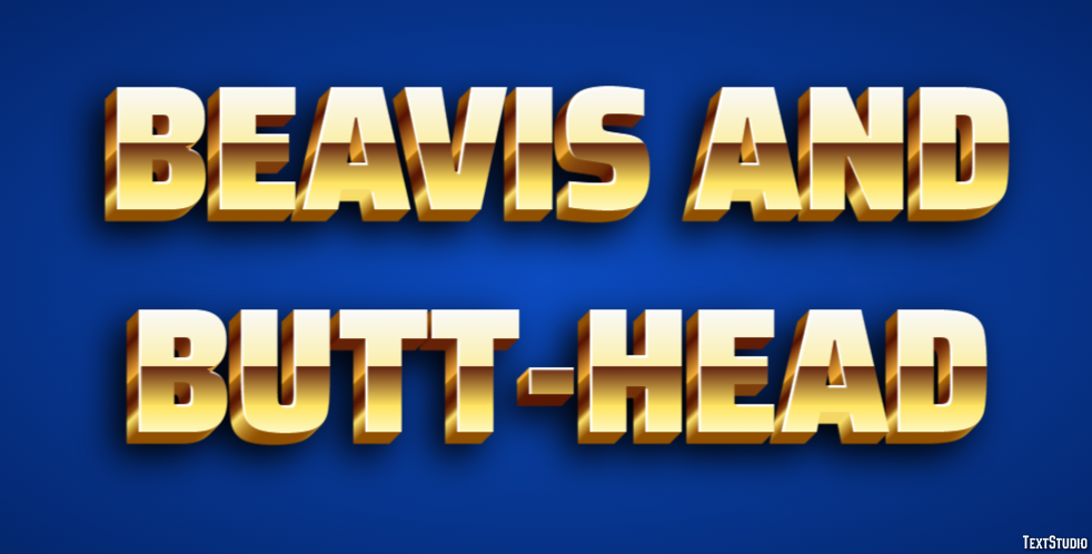 Beavis and Butt-Head Text Effect