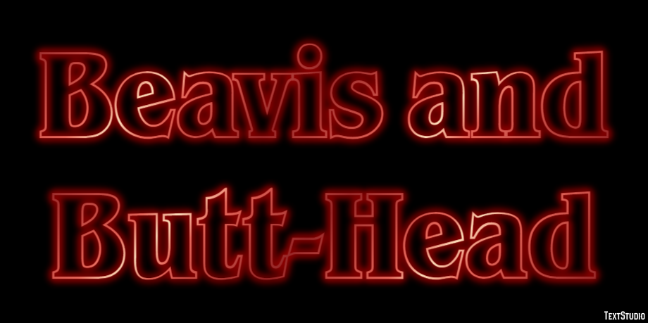Beavis and Butt-Head Text Effect