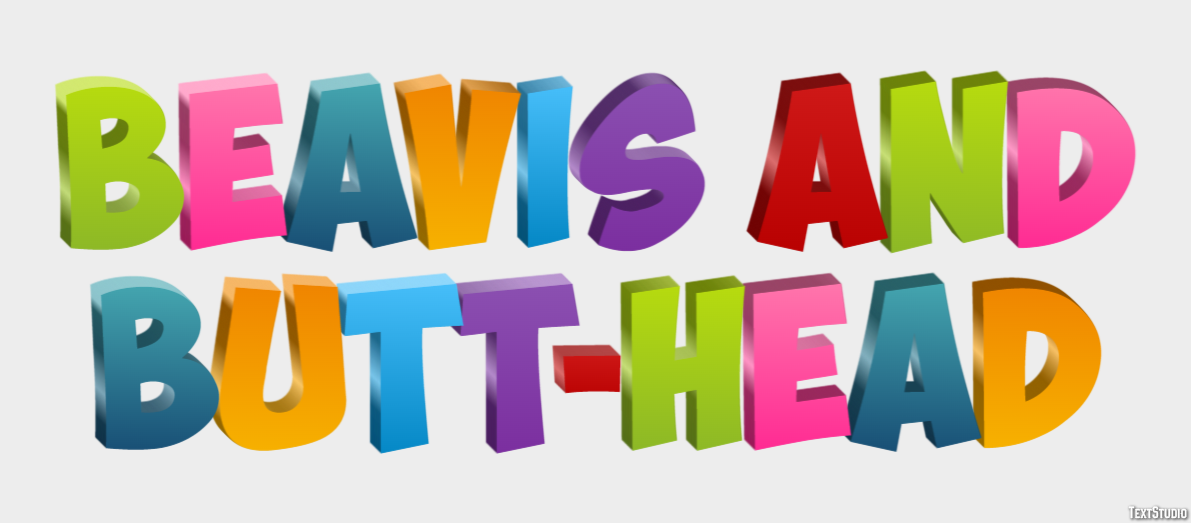 Beavis and Butt-Head Text Effect