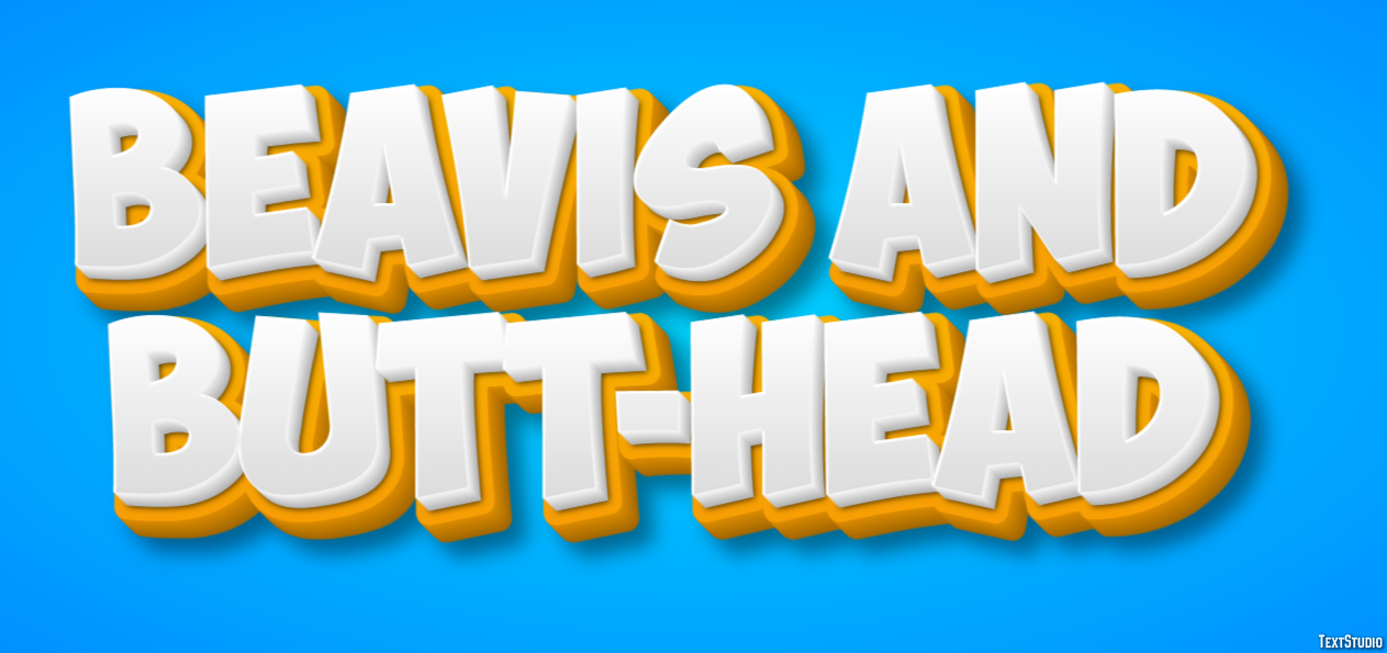 Beavis and Butt-Head Text Effect