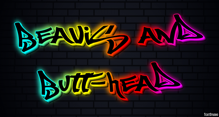 Beavis and Butt-Head Text Effect