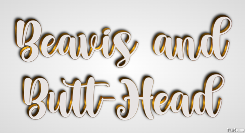 Beavis and Butt-Head Text Effect