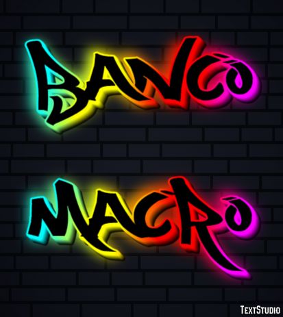 Banco Macro Text effect