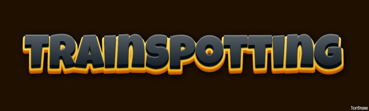 Trainspotting Text effect