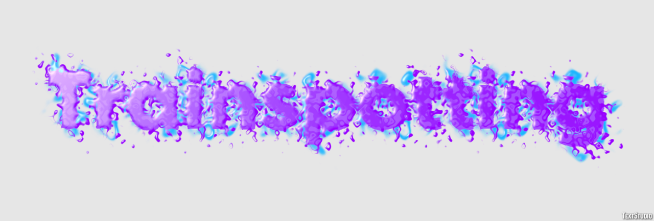 Trainspotting Text effect