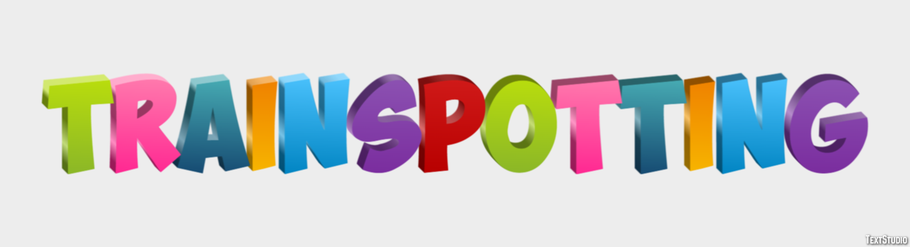 Trainspotting Text effect
