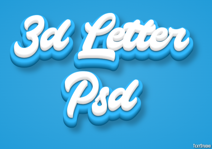 3d Letter Psd Effetto testo
