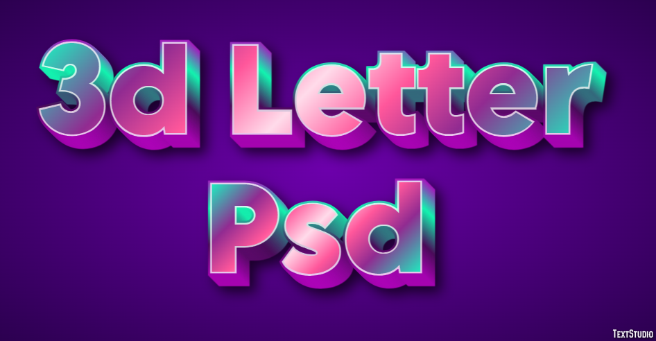 3d Letter Psd Effetto testo