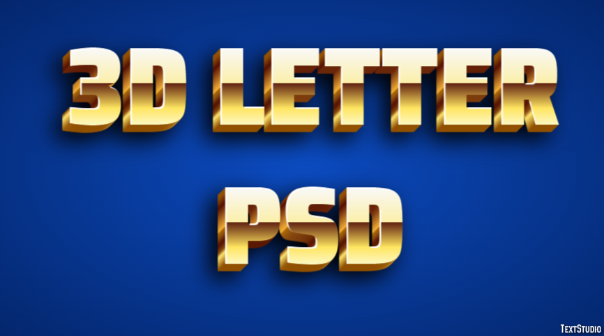 3d Letter Psd Texteffekt
