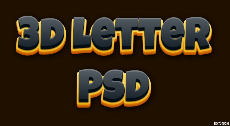 3d Letter Psd Efekt tekstowy
