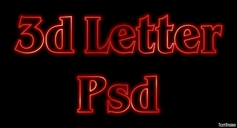 3d Letter Psd Effetto testo