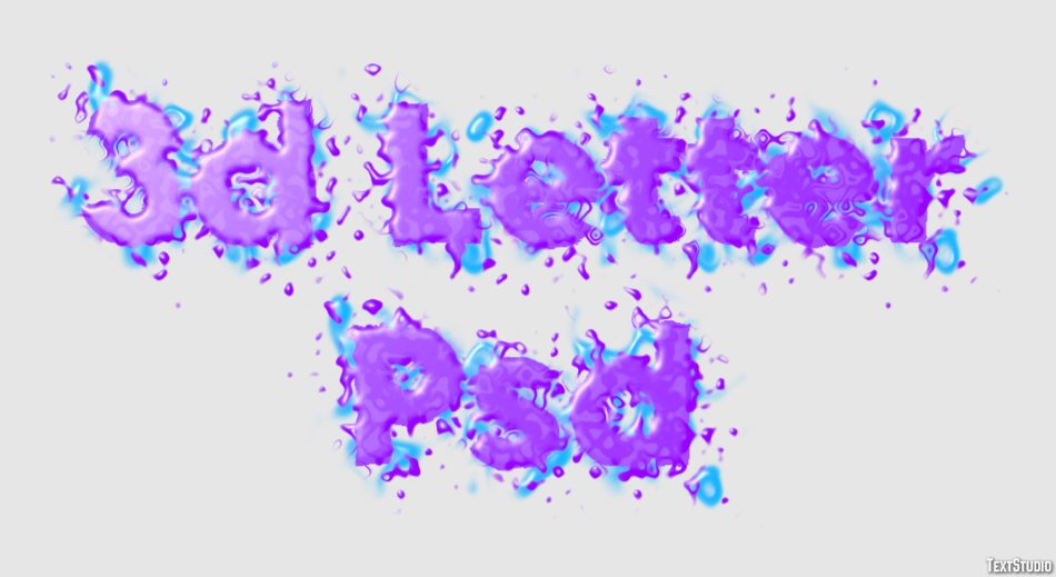 3d Letter Psd Efekt tekstowy