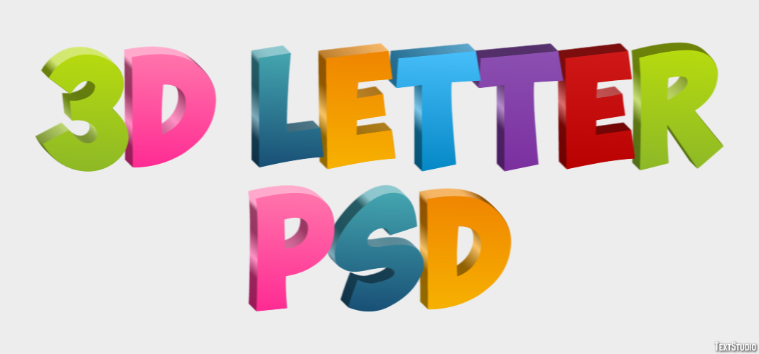 3d Letter Psd Effetto testo