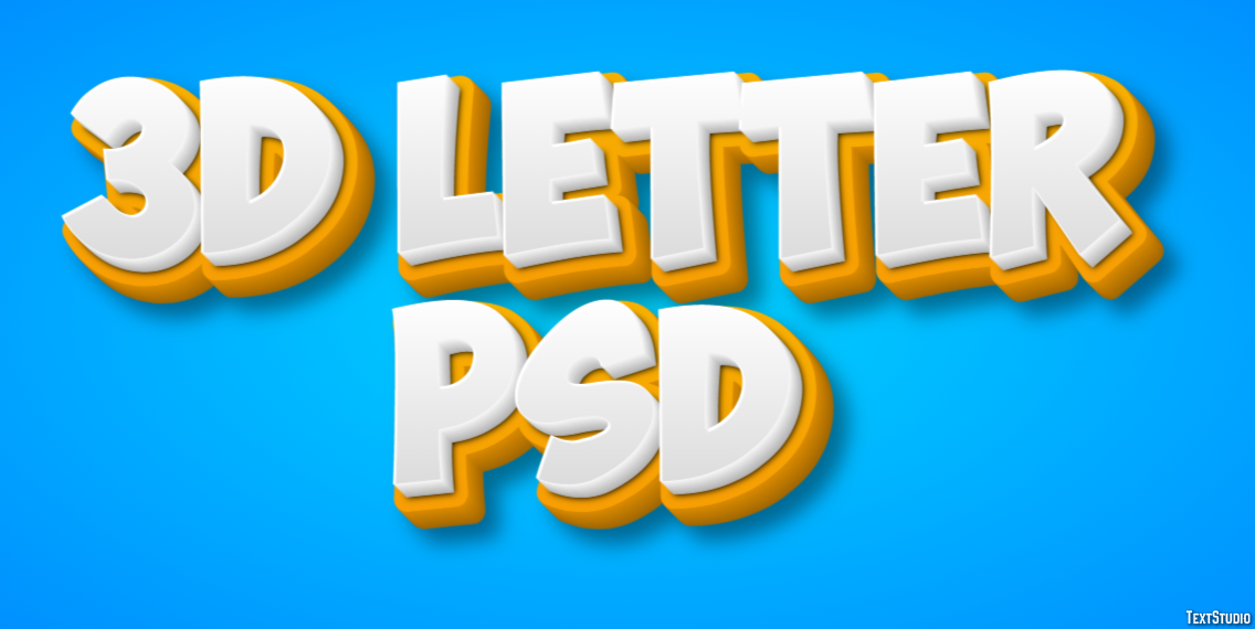 3d Letter Psd Effetto testo
