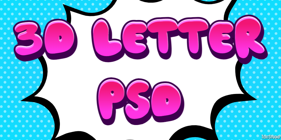 3d Letter Psd Texteffekt